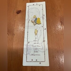 WINNIE THE POOH ENAMEL PIN & BOOKMARK DISNEY COLLECTIBLE CHRISTOPHER ROBIN NEW